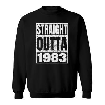 Straight Outta 1983 38Th Birthday 38 Years Old Gift Vintage Sweatshirt - Seseable