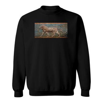 Striding Lion Art Neo-Babylonian Period Sweatshirt | Mazezy