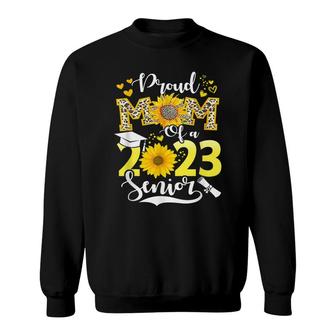 Sunflower Leopard - Proud Mom Of A Class Of 2023 23 Senior Sweatshirt - Seseable