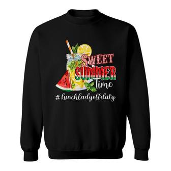 Sweet Summer Time Lemonade Lunch Lady Off Duty Summer Sweatshirt | Mazezy