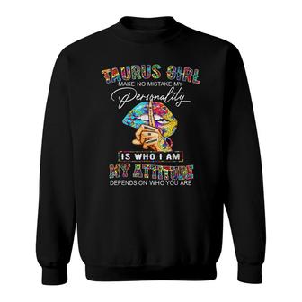 Taurus Girl Birthday Hippie Peace Girl April May Birthday Sweatshirt - Seseable