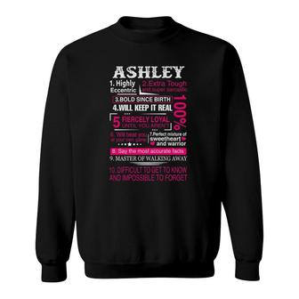 Ten Facts About Women Ashley First Name Gift Sweatshirt | Mazezy