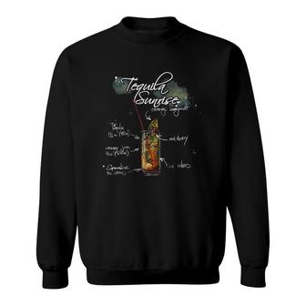 Tequila Sunrise Cocktail Ingredients Cool Bartender Sweatshirt | Mazezy