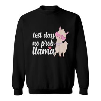 Test Day No Prob Llama Women Teacher State Testing Sweatshirt - Seseable