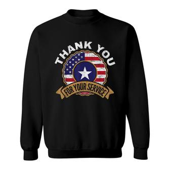 Thank You For Your Service Patriot Memorial Day Sweatshirt - Seseable