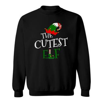 The Cutest Elf Family Matching Group Gift Christmas Costume Sweatshirt - Seseable
