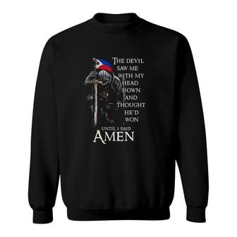 The Devil Saw Me With My Head Down And Thought Special 2022 Gift Sweatshirt - Seseable