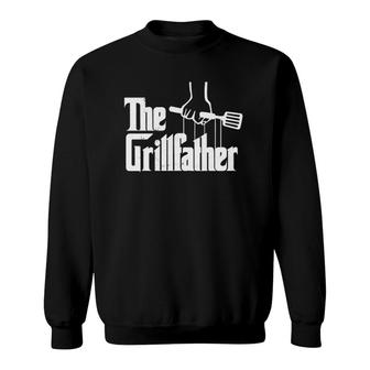 The Grillfather Dad Chef Grilling Grill Master Bbq Sweatshirt - Seseable