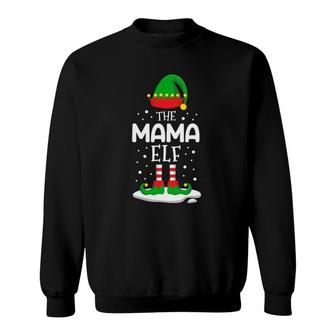 The Mama Elf Christmas Family Matching Costume Pjs Cute Sweatshirt - Seseable