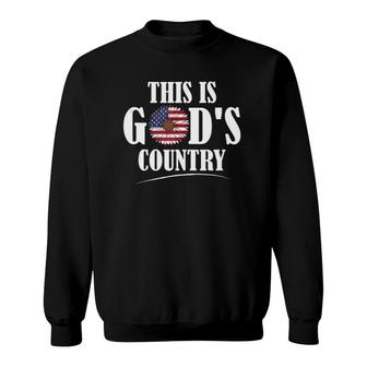 This Is Gods Usa Country American Flag 4Th Of July Sweatshirt - Seseable