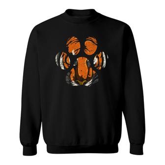 Tiger Paw Big Cat Portrait Tiger Sweatshirt | Mazezy