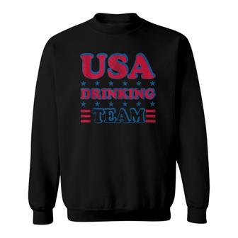 Usa Drinking Team 4Th Of July Independence Day Drunk Funny Sweatshirt - Seseable