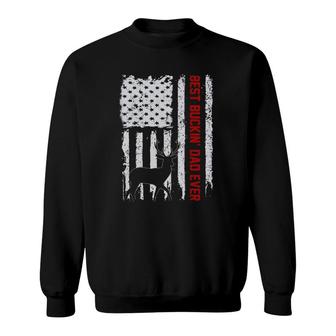 Usa Flag Best Buckin Dad Ever Deer Hunting Fathers Day Sweatshirt - Seseable