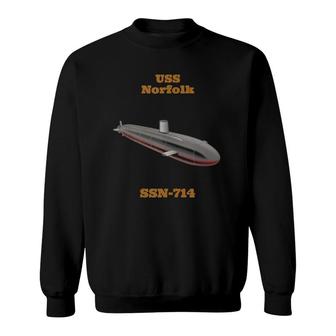 Uss Norfolk Ssn-714 Navy Sailor Veteran Gift Sweatshirt | Mazezy