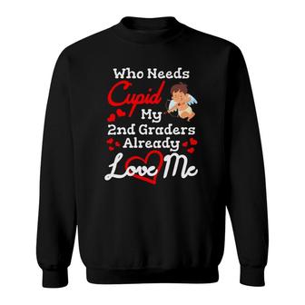 Valentines Day 2Nd Grade Teacher Gift For Teachers In Love Sweatshirt - Seseable