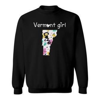 Vermont Girl I Love Vermont Home Gift Sweatshirt - Thegiftio UK