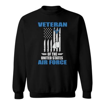 Veteran 2022 Of The Us Air Force Blue Graphic Sweatshirt - Seseable
