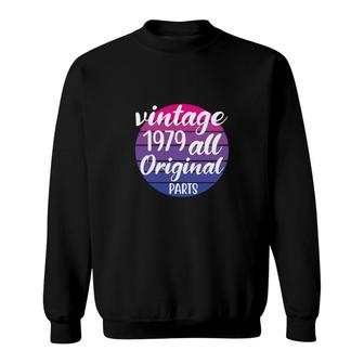 Vintage 1979 All Original Parts Circle 43Th Birthday 1979 Sweatshirt - Seseable
