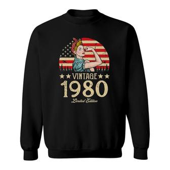 Vintage 1980 Limited Edition 1980 42Nd Birthday 42 Years Old Sweatshirt | Mazezy