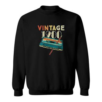 Vintage 1980 Music Cassette 40Th Birthday Gifts 40 Years Old Sweatshirt - Monsterry