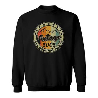 Vintage 2002 Retro 20 Years Old Gift 20Th Birthday Sweatshirt | Mazezy