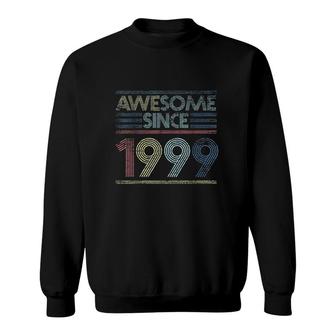 Vintage 22Nd Birthday Gifts Awesome Since 1999 Sweatshirt - Monsterry