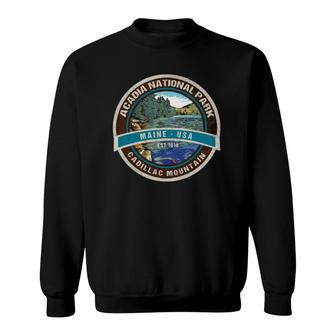 Vintage Acadia National Park Maine Souvenir Sweatshirt | Mazezy