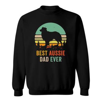 Vintage Aussie Shepherd Papa Best Dad Ever Aussie Sweatshirt - Seseable