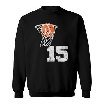 Vintage Basketball Jersey Number 15 Player Number Sweatshirt - Thegiftio UK