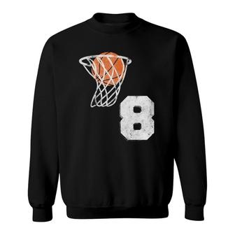 Vintage Basketball Jersey Number 8 Player Number Sweatshirt - Thegiftio UK