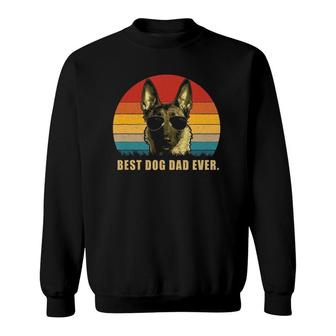 Vintage Best Dog Dad Ever Belgian Malinois S Sweatshirt - Seseable