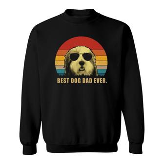Vintage Best Dog Dad Ever Old English Sheepdog Sweatshirt - Seseable