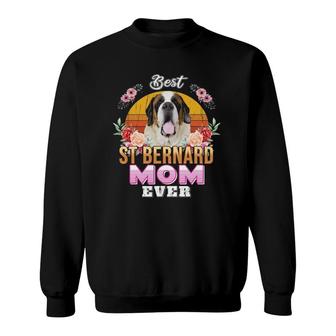 Vintage Best St Bernard Mom Ever Mothers Day For Dog Mom Sweatshirt - Thegiftio UK