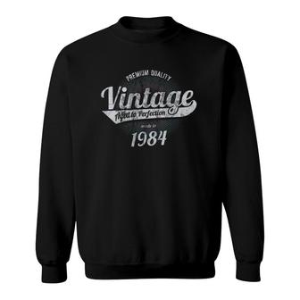 Vintage Est 1984 Classic 38 Years Old 38Th Birthday Sweatshirt - Seseable