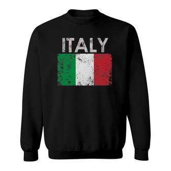 Vintage Italy Italia Italian Flag Pride Gift Sweatshirt - Seseable