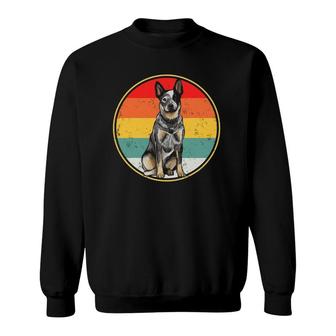 Vintage Retro Sunset Australian Cattle Dog Sweatshirt | Mazezy