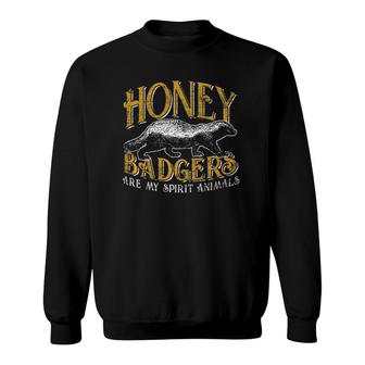 Vintage Spirit Animal Gifts Honey Badger Sweatshirt | Mazezy