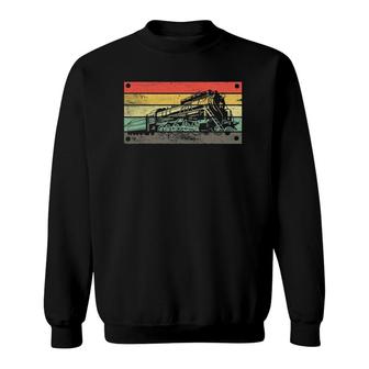 Vintage Train Railroad Retro Railroad Engineer Gift Sweatshirt | Mazezy