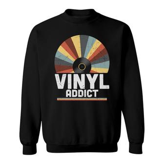 Vinyl Addict Cd Retro Vintage 80S 90S Styles Sweatshirt - Seseable