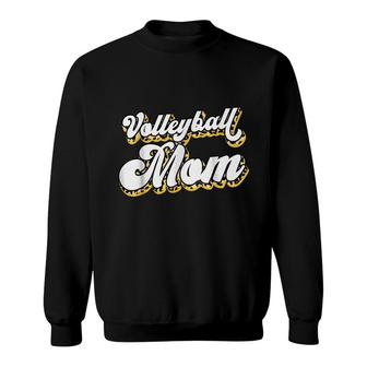 Volleyball Mom Leopard Funny Ball Mom Mothers Day Gifts Sweatshirt - Seseable