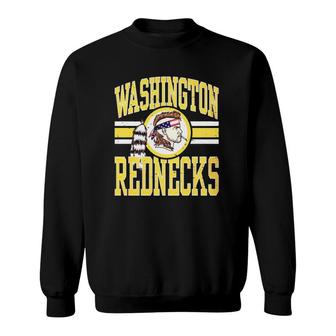 Washington Rednecks Football Caucasian Smoking Wearing American Flag Headband Feathers Stripes Vintage Sweatshirt - Seseable