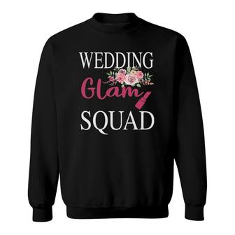 Wedding Glam Squad Bachelorette Party Sweatshirt | Mazezy