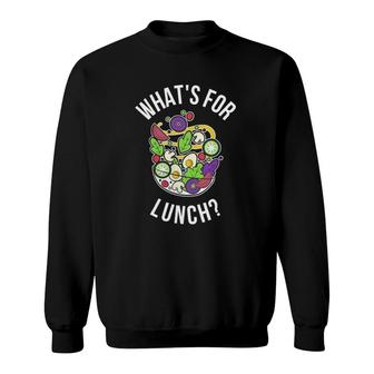 Whats For Lunch Funny Lunch Lady Sweatshirt | Mazezy