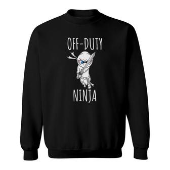White Ninja Gift - Off-Duty Ninja Sweatshirt - Thegiftio UK