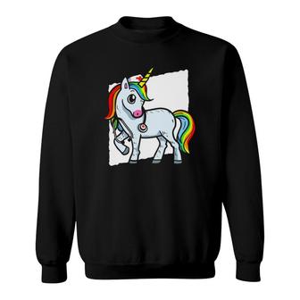 Women Funny Nursing Gift Proud Unicorn Nurse Sweatshirt - Seseable
