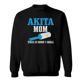 Womens Akita Mom Dog Hair Funny Akita Inu Mama Sweatshirt | Mazezy