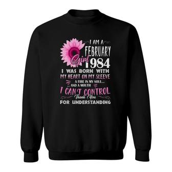 Womens February Girl 1984 38Th Birthday Gift 38 Years Old Sweatshirt - Seseable