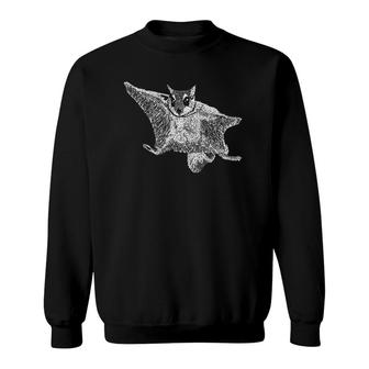 Womens Flying Squirrel Art Graphic Sweatshirt - Thegiftio UK