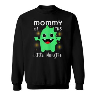 Womens Little Monster Outfit Mommy Of The Little Monster Sweatshirt - Seseable