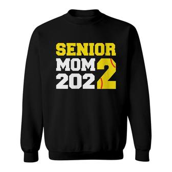 Womens Mama High School Grade Senior Softball Mom 2022 Senior Sweatshirt - Seseable